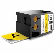 Dymo XTL vinyltape 54mm sort/gul 