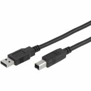 Vivanco USB-A-B kabel 1,8m sort 