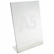 TWINCO Twin Agenda akryldisplay med L-fod til A5-format 