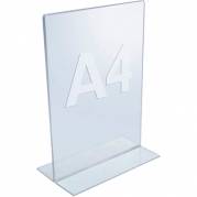 TWINCO Twin Agenda akryldisplay med T-fod i A4-format 