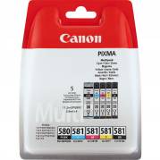 Canon PGI-580 / CLI-581 2078C005 CMYKPK Blækpatron, 750 sider 