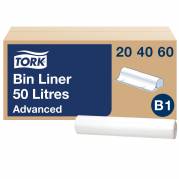 Tork 204060 Advanced B1 affaldsposer 50L klar 25stk 