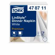 Tork 478711 Linstyle middagsservietter 1-lags 39x39cm hvid 50stk 