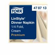 Tork 478713 Premium Linstyle middagsservietter 1-lags 39x39cm cream 50stk 