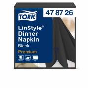 Tork 478726 Linstyle middagsservietter 1-lags 39x39cm sort 50stk 