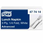 Tork 477414 Advanced Soft servietter 33x33cm hvid 150stk 