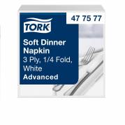 Tork 477577 Advanced Soft servietter 39x39cm hvid 100stk 