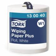 Tork 130040 Plus W1 1lags aftørringspapir hvid 