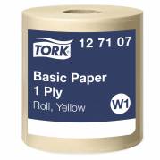 Aftørringspapir Tork Basic W1 1-lags Gul - 127107