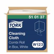 Tork 510137 W1/W2/W3 1lags aftørringsklud hvid 