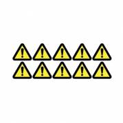 Advarselsskilt 50mm 'Advarsel' trekant gul 