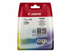 Canon PG 40 / CL-41 Multi Pack Sort Farve (cyan, magenta, gul) Blækbeholder 0615B043