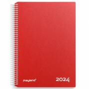 Mayland 2024 24218010 spiralkalender 24x18,5x2,1cm rød 