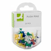 Kortnåle Q-Connect Push-pin ass.farver Æsk/25