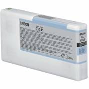 Epson T6535 C13T653500 Lys Cyan Bl&aelig;kpatron, 200 ml