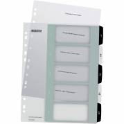 Register printbar PP A4+ 1-5 hvid/sort