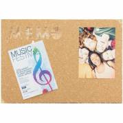 Securit corkboard opslagstavle memo i st&oslash;rrelsen 30x53 cm i farven brun 