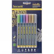 Securit kridtmarker 1-2mm 7 metalliske farver 