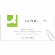 Papirclips Q-Connect 26 mm pk/100 stk