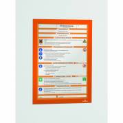 Durable Duraframe A4 selvklæbende magnetramme orange 2stk 