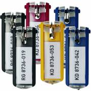 Durable KEY CLIP nøgleringe assorterede farver 6 stk 
