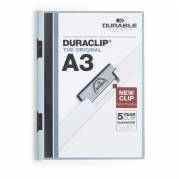 Durable Duraclip&reg; A3 klemmappe lysebl&aring; 