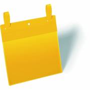 Durable lagerlomme m/strop A5 tv&aelig;rformat gul 50 stk