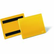 Durable lagerlomme m/magnet A6 tv&aelig;rformat gul
