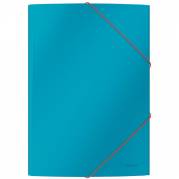 3-klap elastikmappe Cosy karton A4 blå