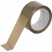 Q-connect pakketape 50mm x 66m brun 