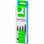 Q-connect OHP marker 0,5mm 4 farver 