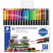 Staedtler Duo tusser 36 farver 