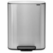 Brabantia BO pedalspand 2x30 ltr Matt Steel 