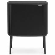 Brabantia BO vippelågsspand 11+23L Matt Black 