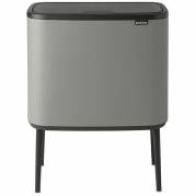 Brabantia BO vippelågsspand 11+23 ltr Concrete Grey 