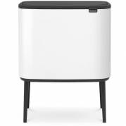 Brabantia BO vippelågsspand 3x11 ltr White 