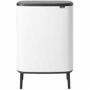 Brabantia BO High vippelågsspand 2x30 ltr White 