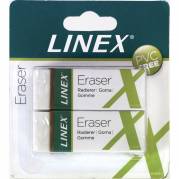 Linex er30/2b 2 pvc-free erasers in blister card
