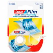 Tesa dobbeltklæbende tape 12mmx7,5m m/dispenser 