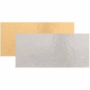 Papbund 8,2x20,7cm s&oslash;lv+guld 100 stk
