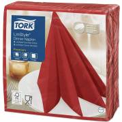 Tork 478854 Linstyle middagsservietter 1-lags 39x39cm rød 50stk 