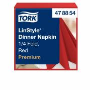 Tork 478854 Linstyle middagsservietter 1-lags 39x39cm rød 50stk 