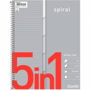 Bantex 5in1 Index spiralblok A4+ linjeret 
