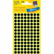 Avery 3592 &Oslash;8mm etiket sort 