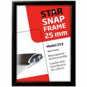 Snapramme 25mm A4 sort