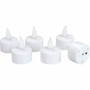 LED fyrfadslys &Oslash;4x4,5cm hvid 12stk