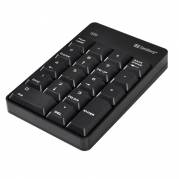Sandberg numerisk tr&aring;dl&oslash;s tastatur sort