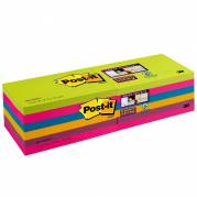 Notes Post-it Super Sticky 655S Ass. 76 x 127mm