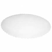 Fadpapir 33x50cm oval pr&aelig;get hvid 500stk