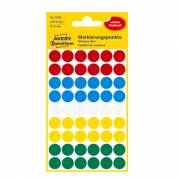 Avery 3088 &Oslash;12mm etiket flerfarvet 270stk 